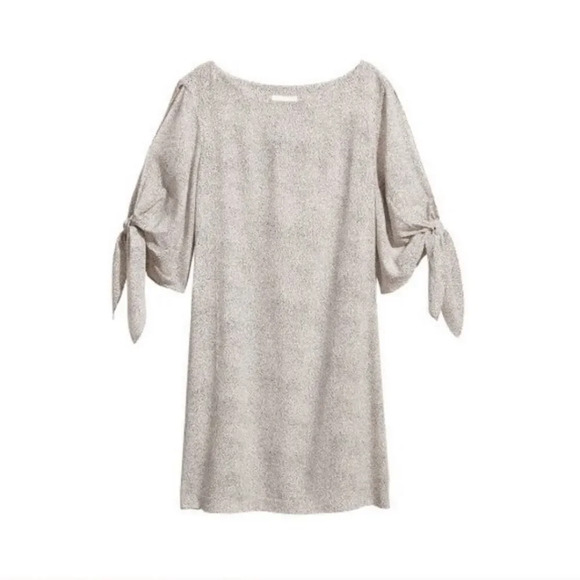 H&M Spotted Slit Tie‎ Sleeve Shift Dress, Size 10 - Picture 7 of 7